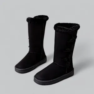 Plush Soft Fur Mid-Calf Boots | Warm, Comfortable Footwear for Winter | Ideal for Cold Weather Wear