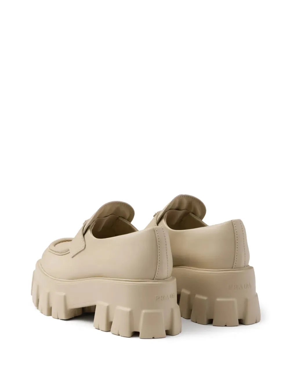 Prada Monolith triangle-logo loafers