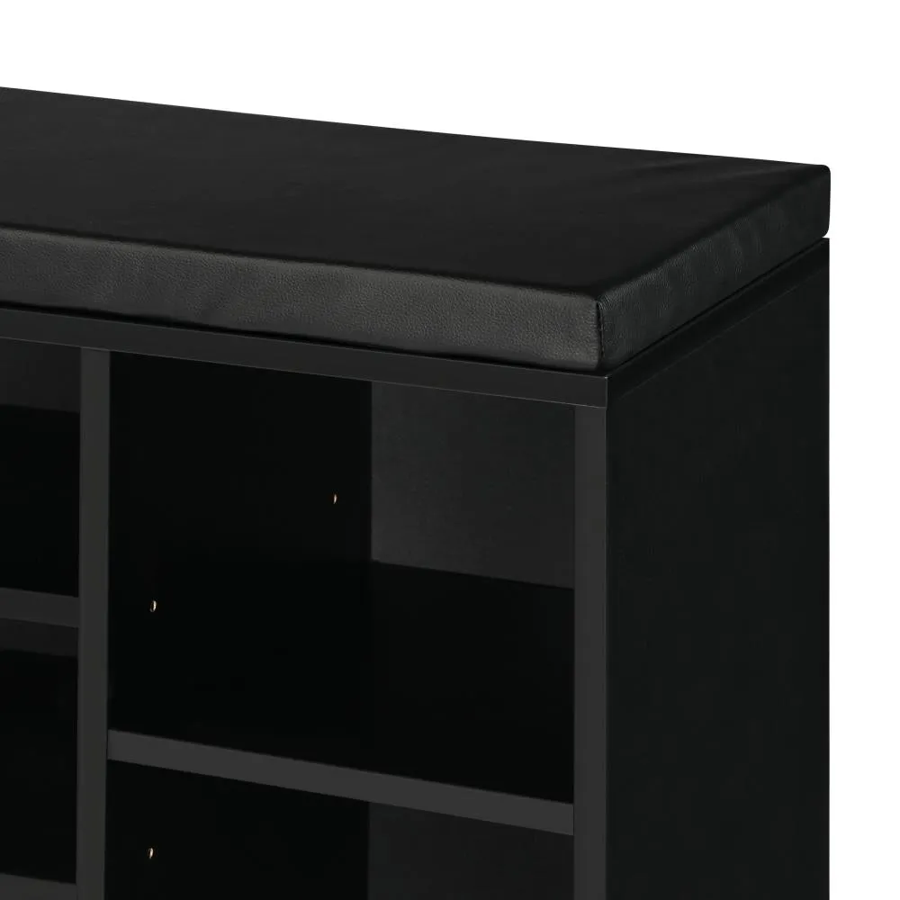 Ralph Shoe Bench 105cm Shoe Storage Cabinet Orgaiser Rack Storage Shelf Black