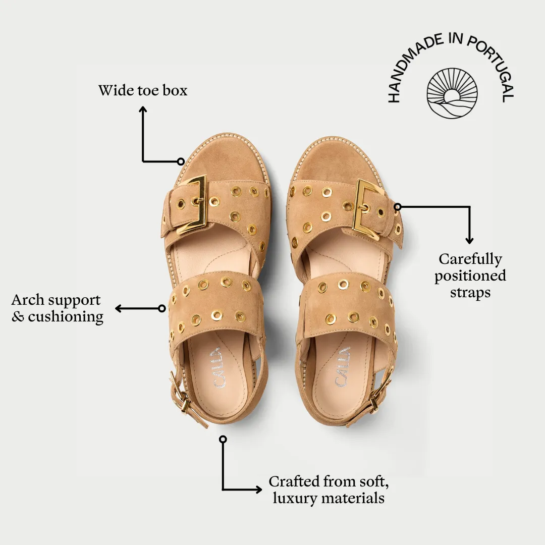Ramona - Beige suede