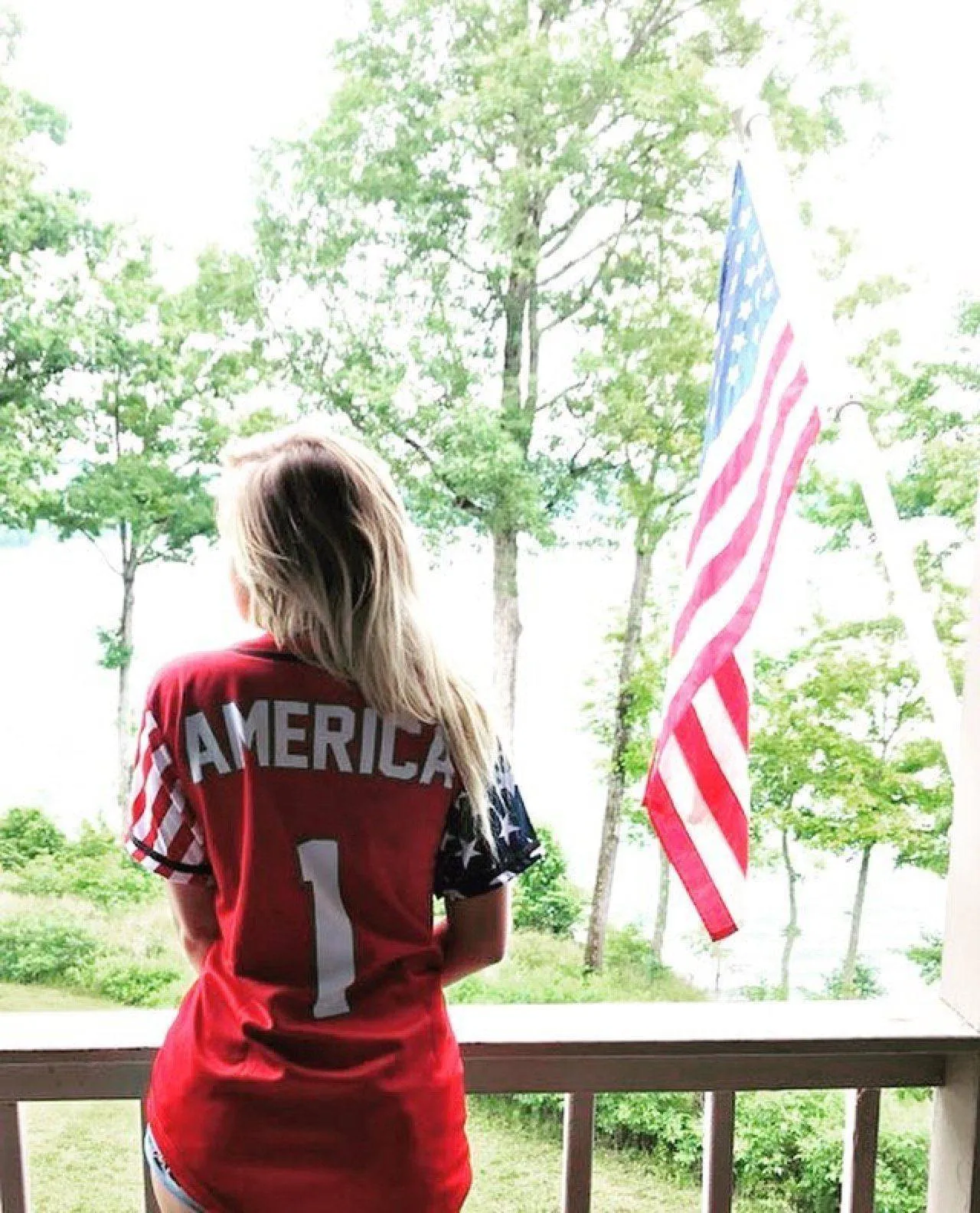 Red America #1 Baseball Jersey