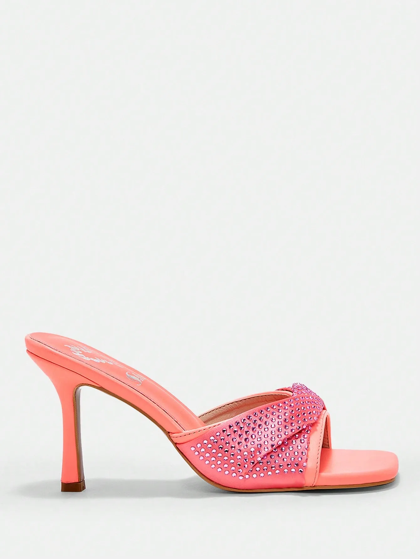 Rhinestone Decor High-heeled Sandals