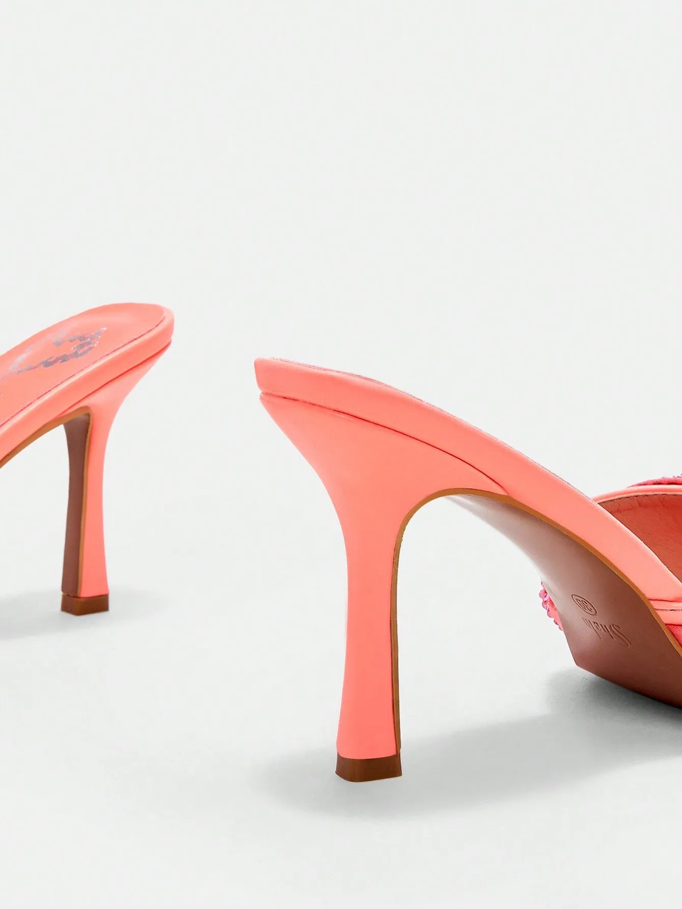 Rhinestone Decor High-heeled Sandals