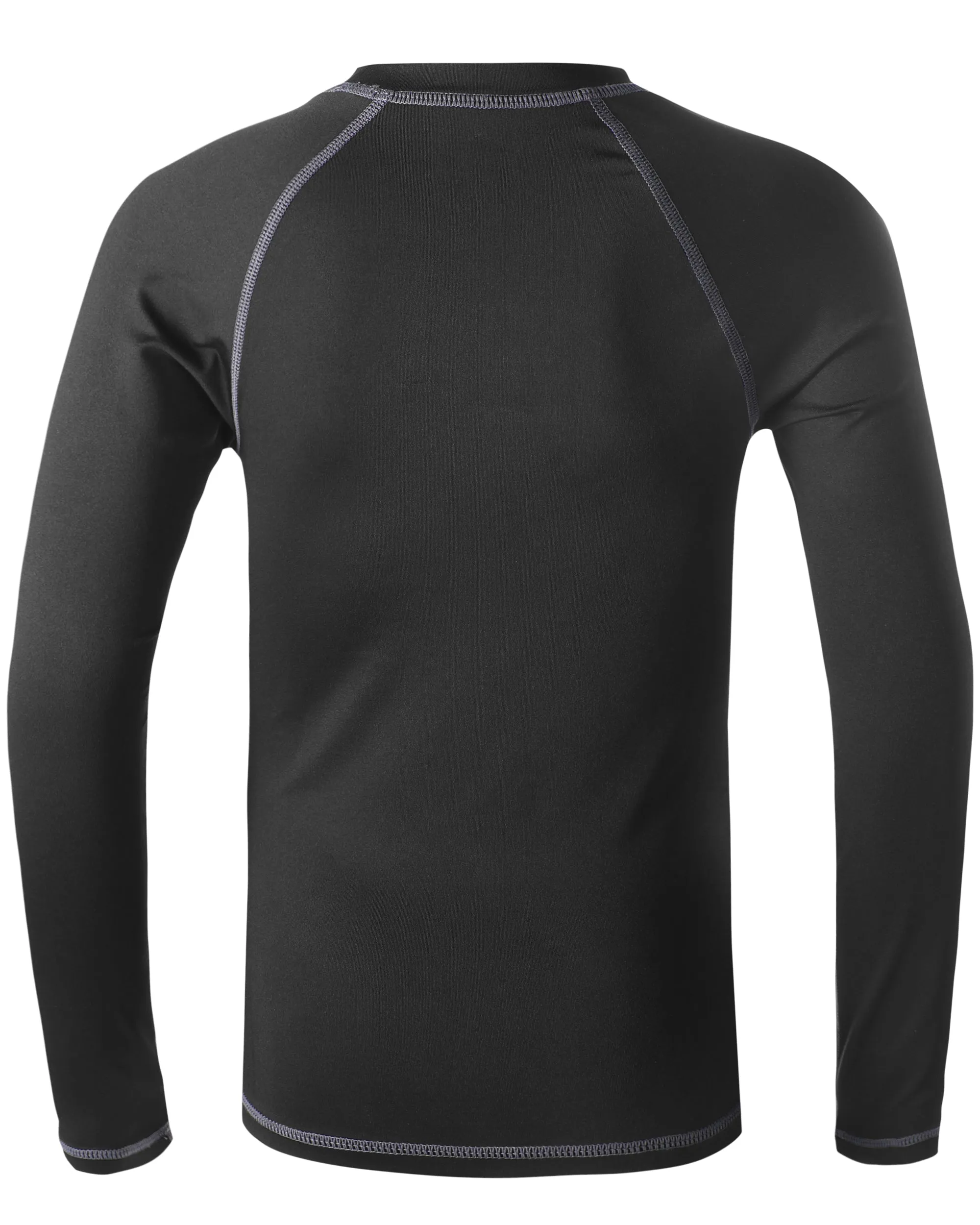Roadbox Youth Boys Compression Shirt - Long Sleeve Kid's Football Baselayer,Quick Dry Undershirts for Sports Soccer Black