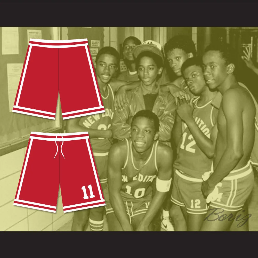 Ronnie DeVoe 11 New Edition Red Basketball Shorts