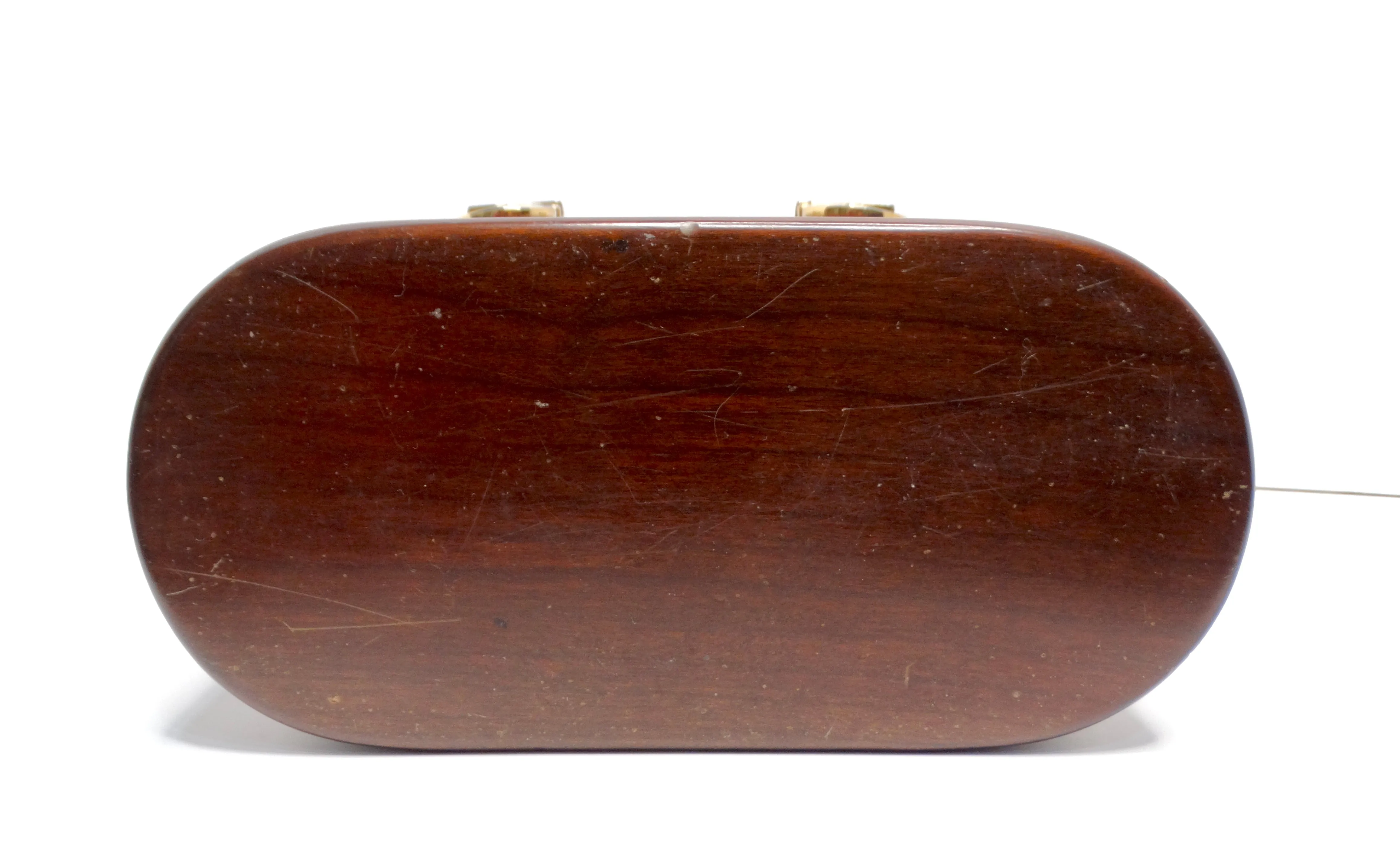 Salvatore Ferragamo Circa 1990s Gancini Wooden Vintage Handbag