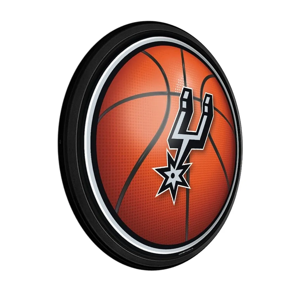 San Antonio Spurs: Basketball - Round Slimline Lighted Wall Sign