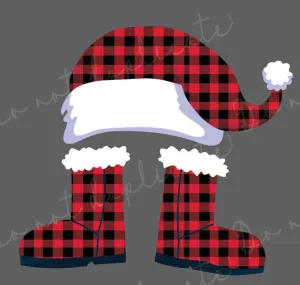 Santa Hat & Boots Set Heat Transfer