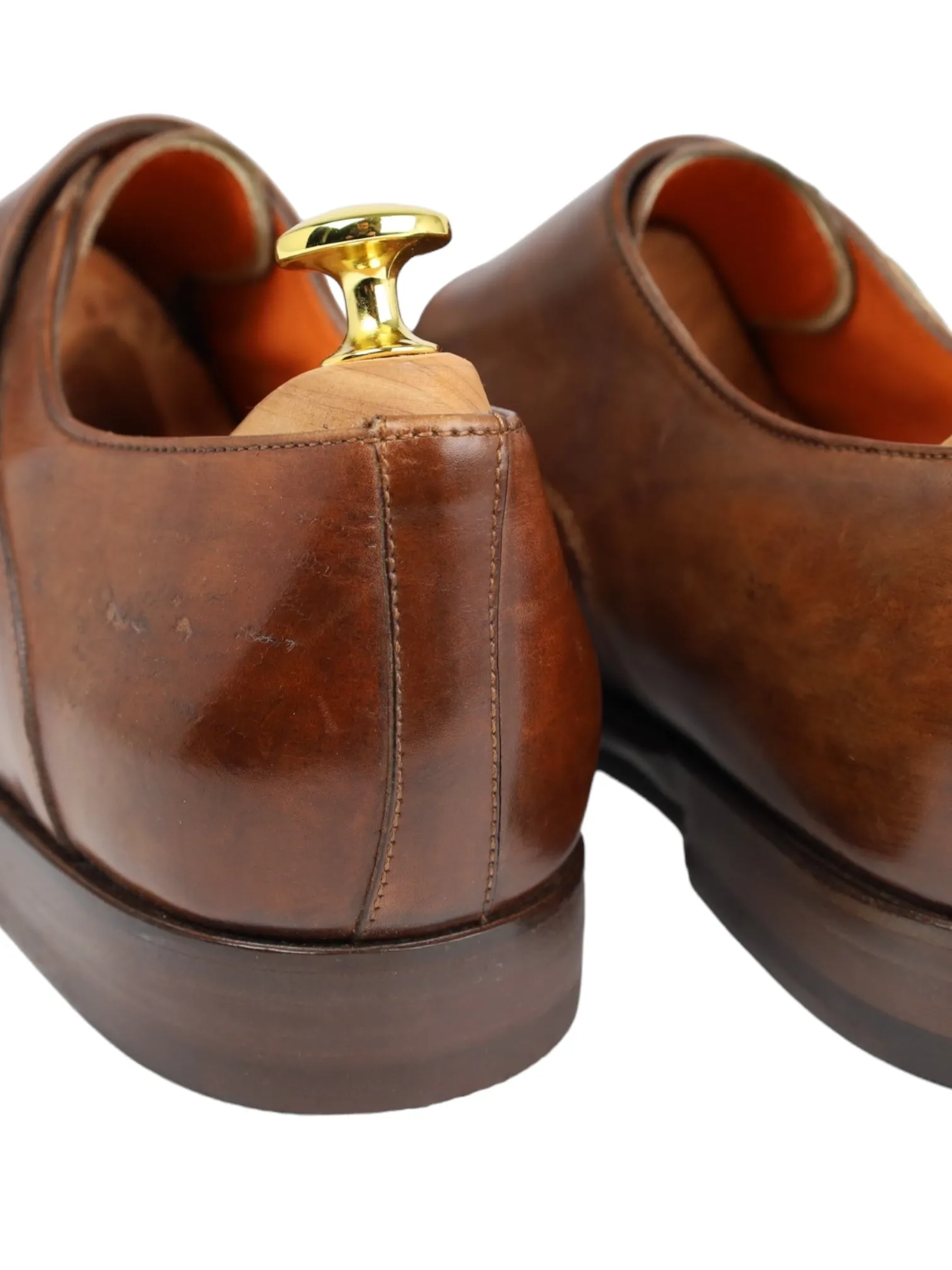 Santoni Brown Double Monk   Belt