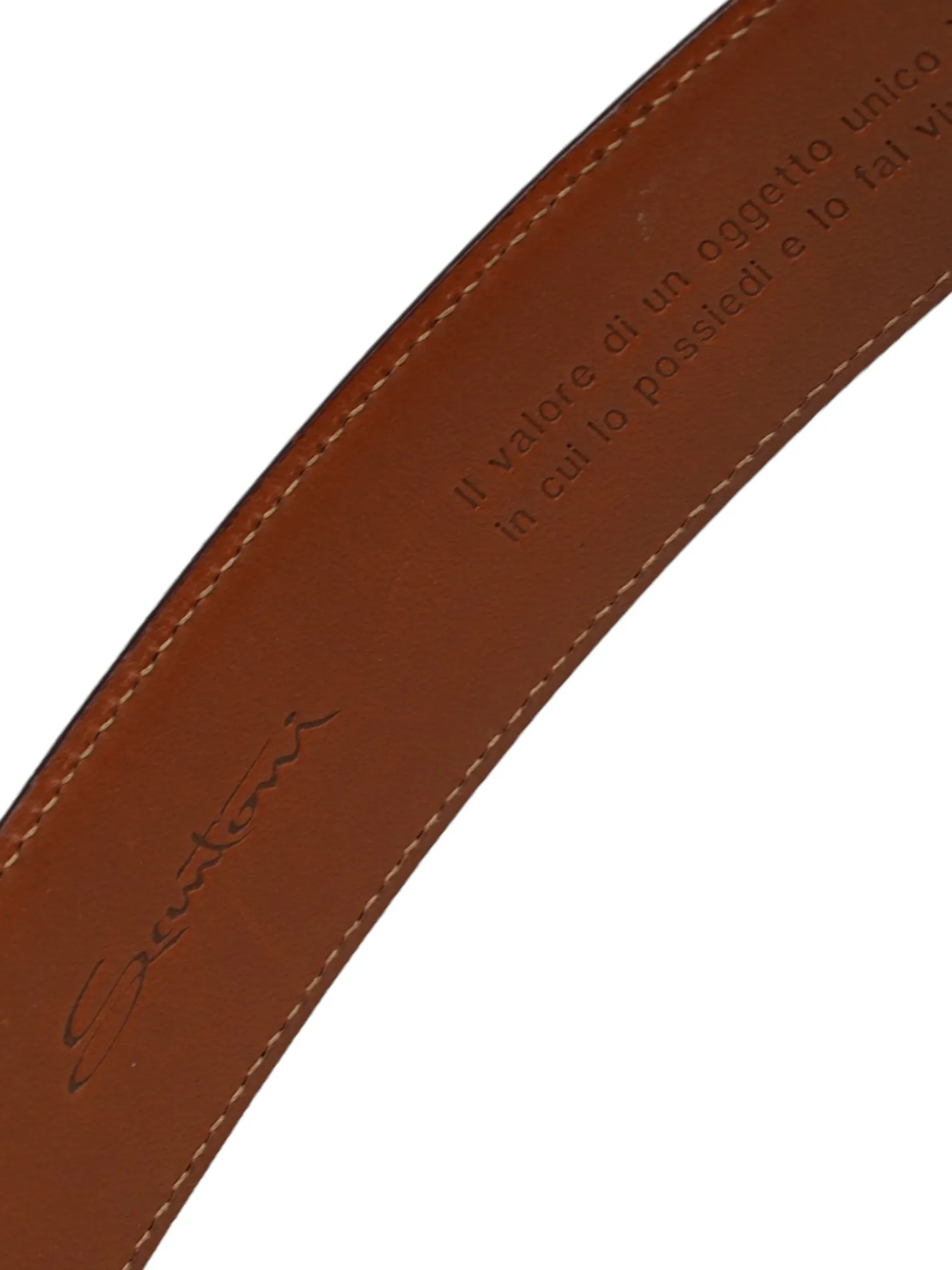 Santoni Brown Double Monk   Belt