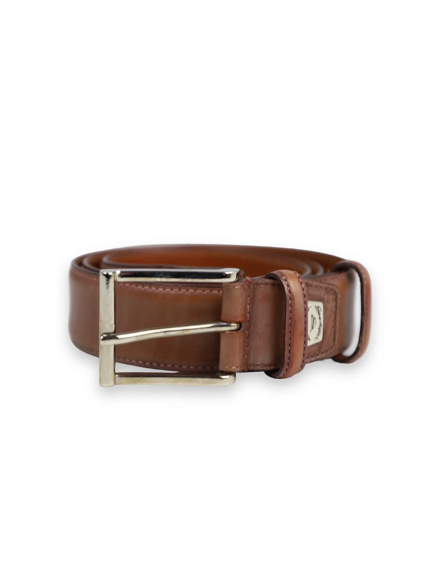 Santoni Brown Double Monk   Belt