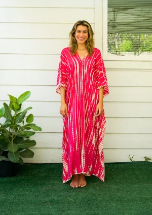 Scarlet Breeze Tie-Dye Kaftan