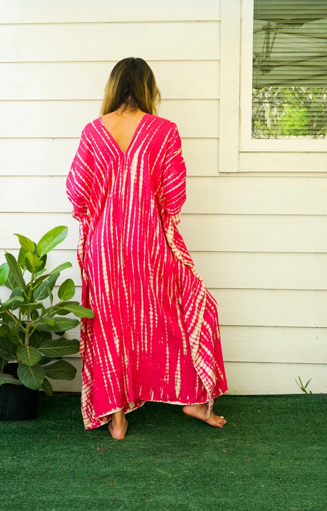 Scarlet Breeze Tie-Dye Kaftan
