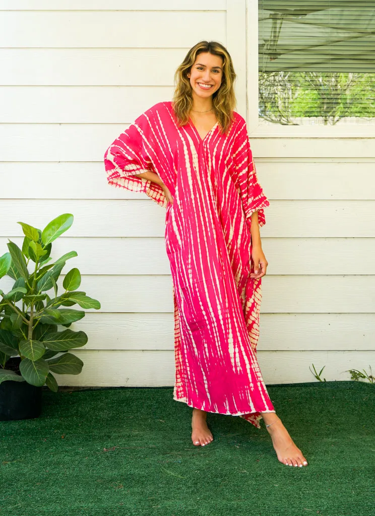 Scarlet Breeze Tie-Dye Kaftan