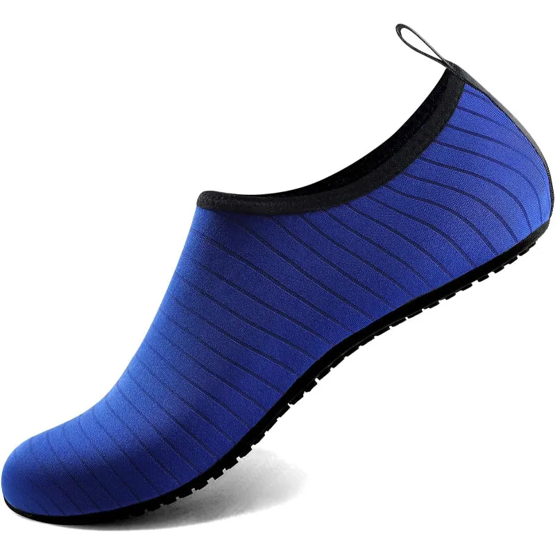 Sleek Striped Aqua Unisex Shoes