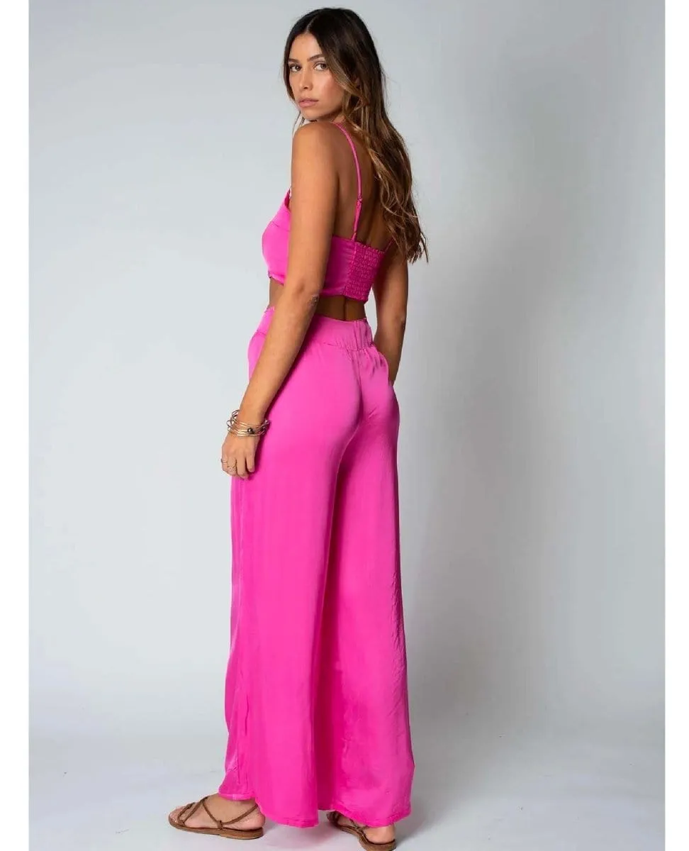 Sunset Wide Leg Pant Rose Pink