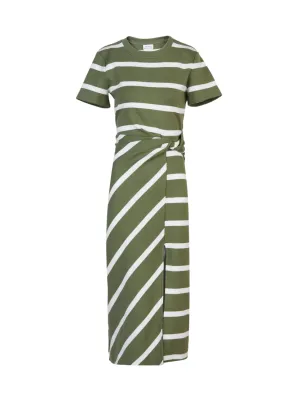 Tanya Taylor Short Sleeve Striped Cody Dress