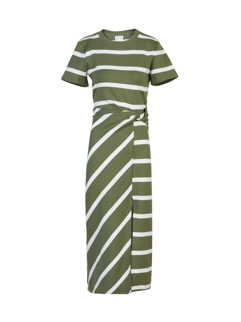 Tanya Taylor Short Sleeve Striped Cody Dress