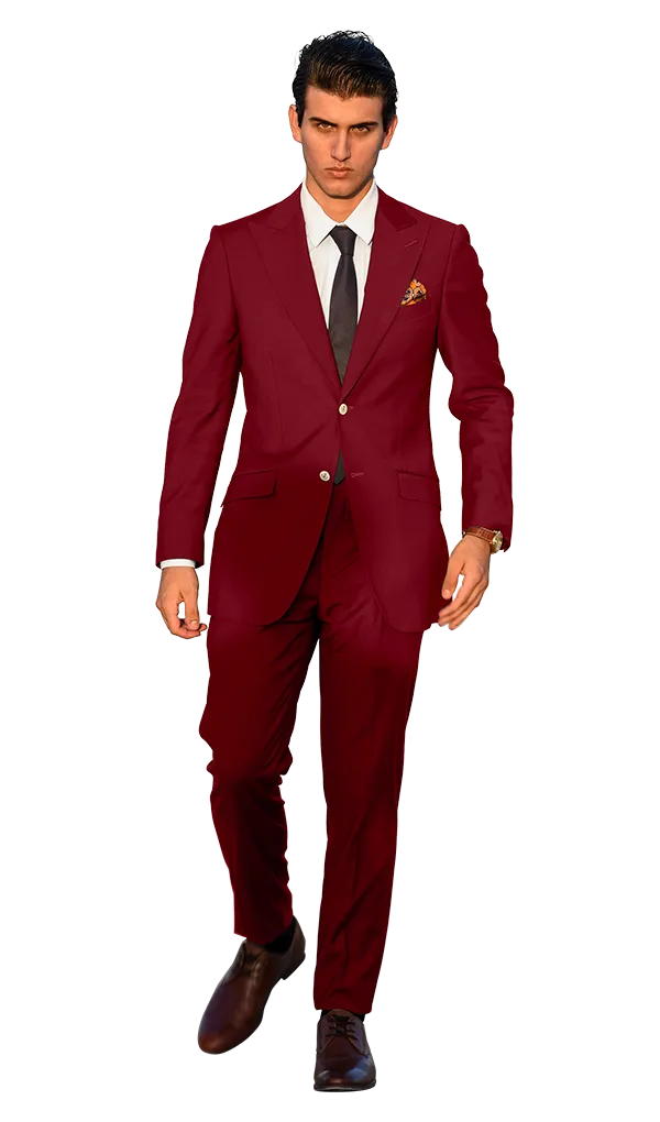The Regal Maroon Suit