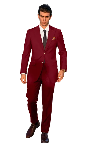 The Regal Maroon Suit