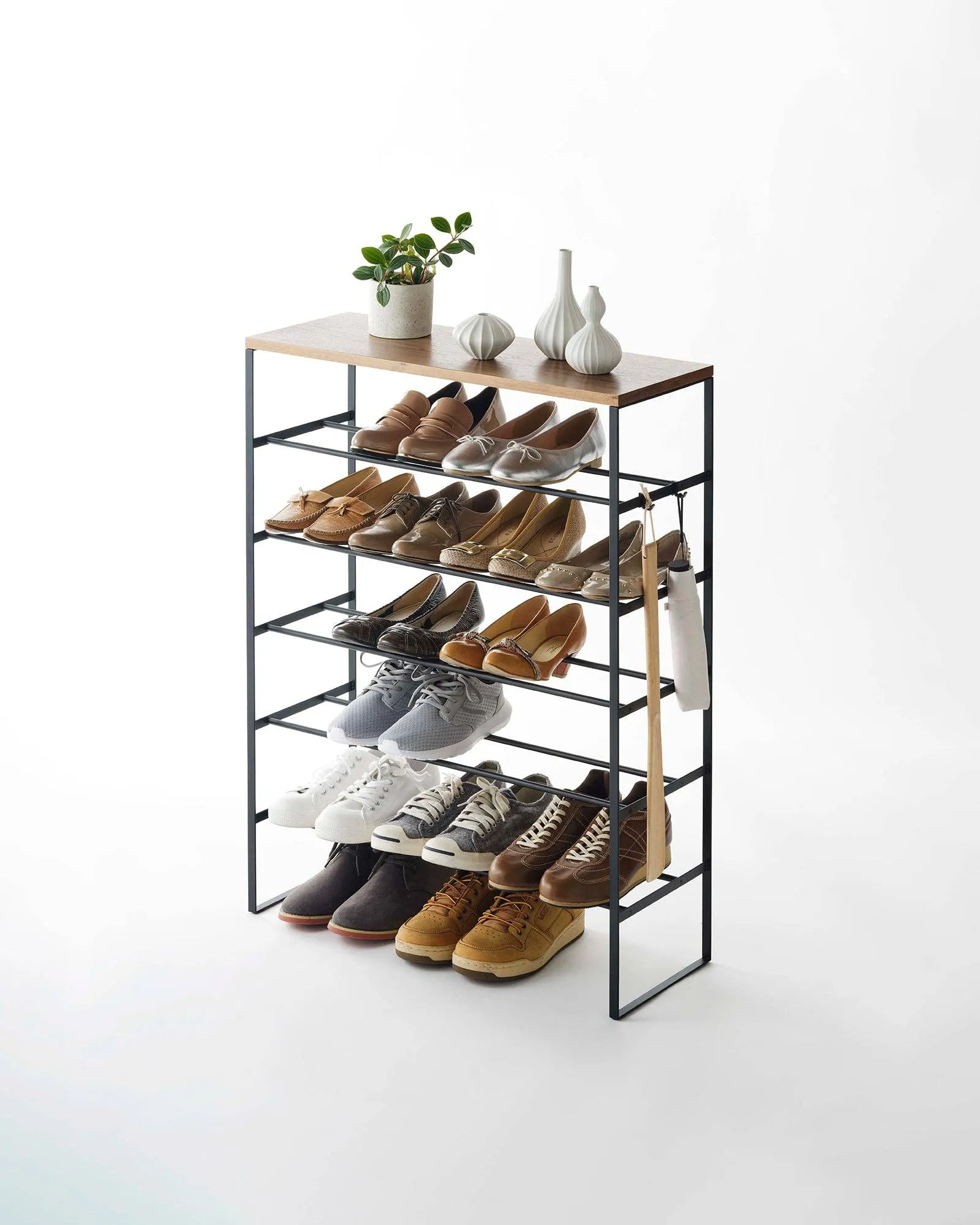 Tower Shoe Rack - Steel: Black