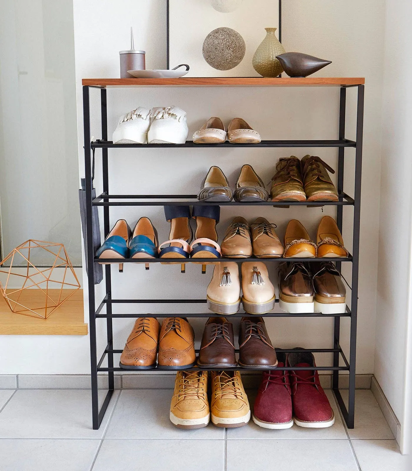 Tower Shoe Rack - Steel: Black