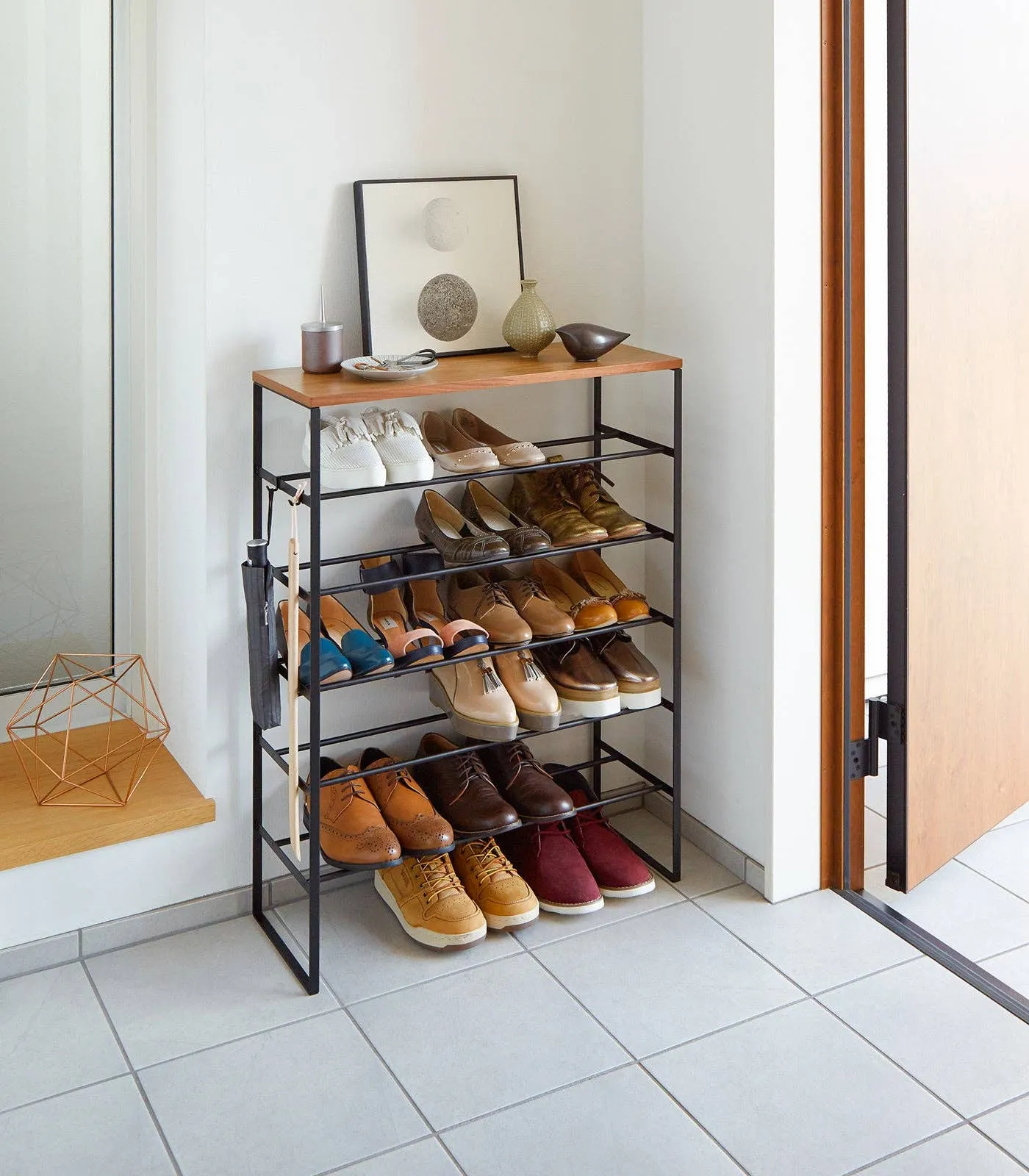 Tower Shoe Rack - Steel: Black