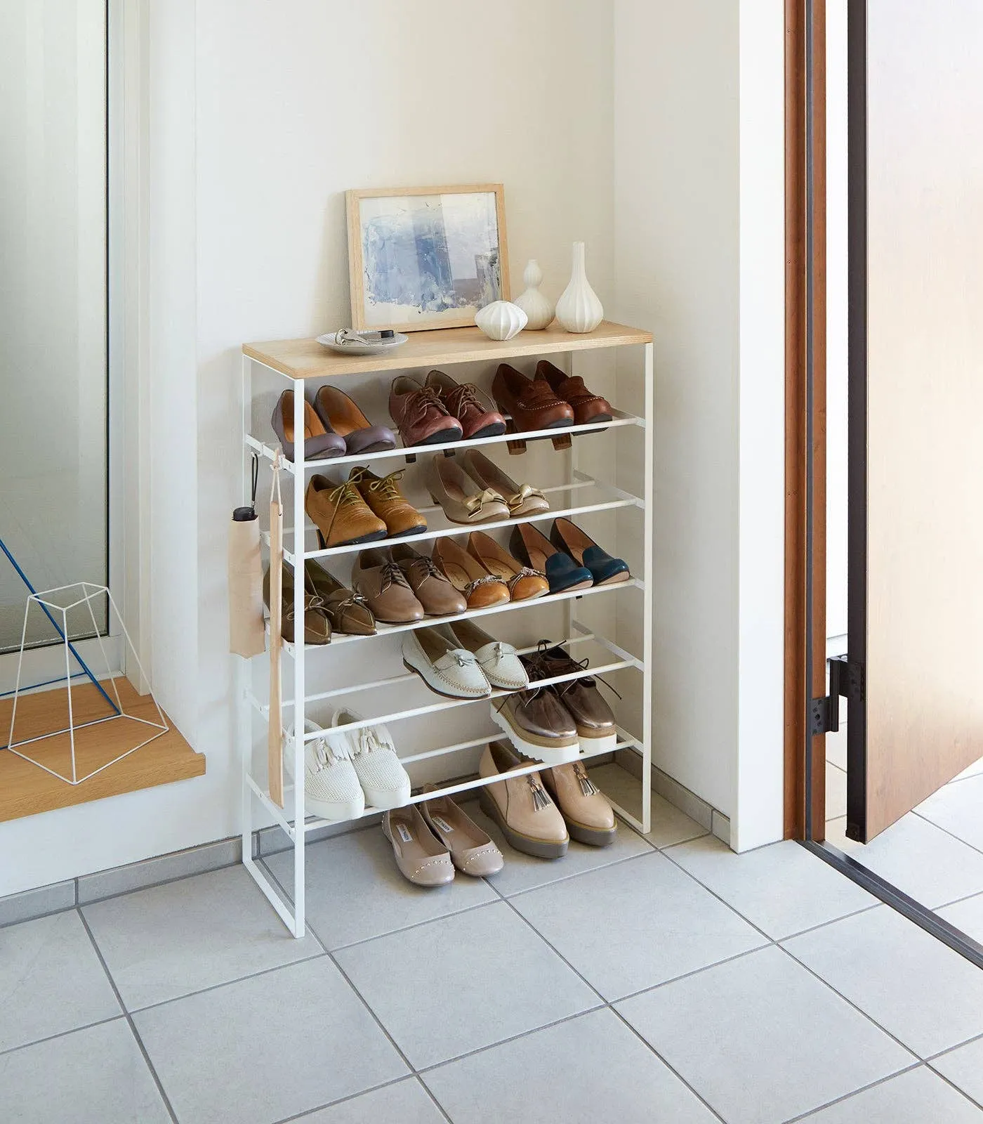 Tower Shoe Rack - Steel: Black