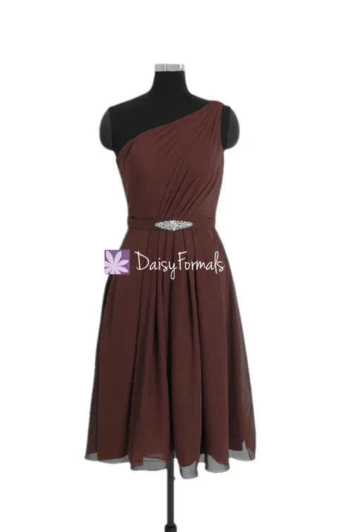 Turquoise Formal Bridesmaid Dress Knee Length Dark Turquoise Party Dress (BM11143)