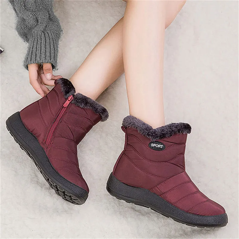Ultra-Warm Side Zipper Fashion Waterproof Lightweight Snow Boots