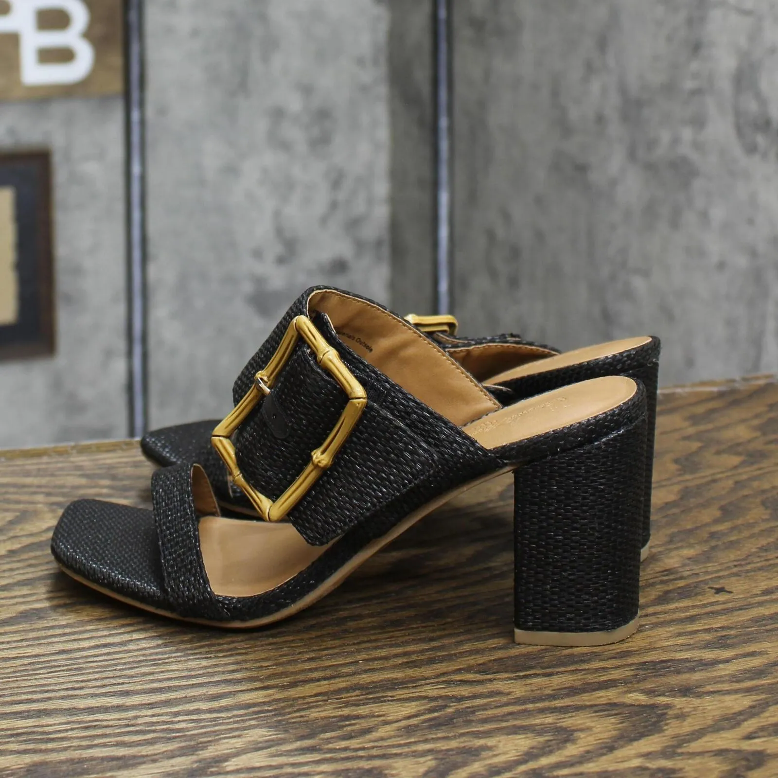 Universal Thread Women's Bristol Mule Heels 89530654 Black 6M