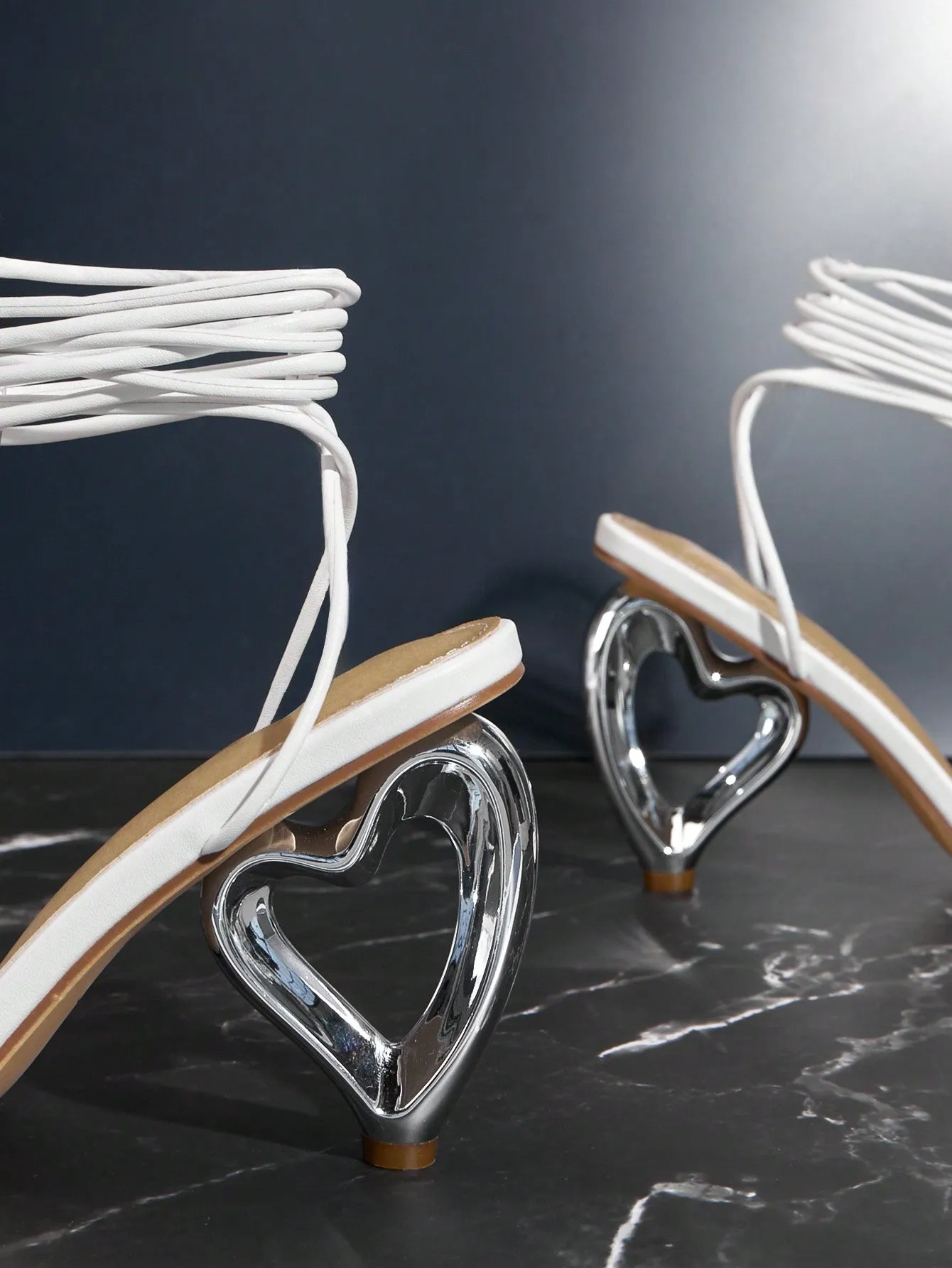 Versatile White High-Heeled Sandals
