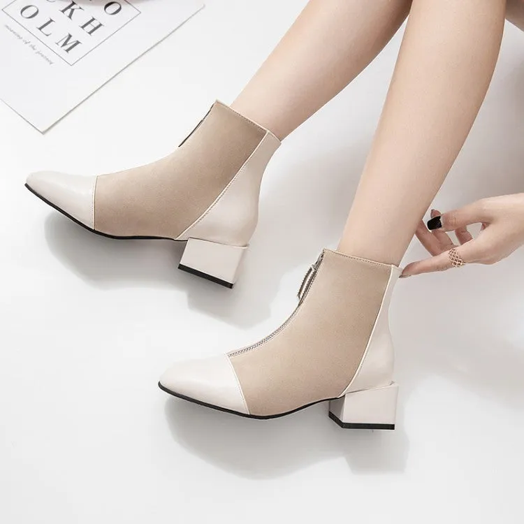 Versatile women's square toe boots