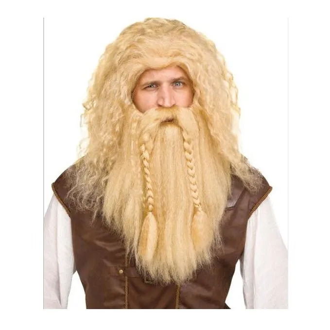 Viking Wig & Beard Blonde