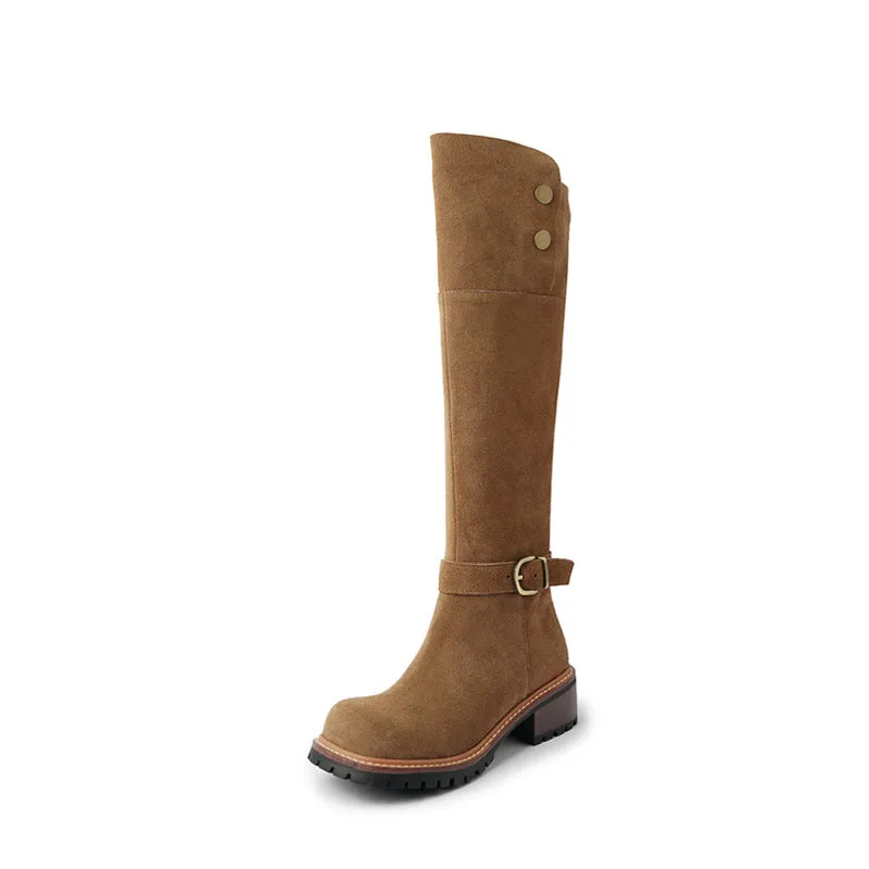 Vintage western cowboy boots popular new versatile stacking boots matte summer thin boots