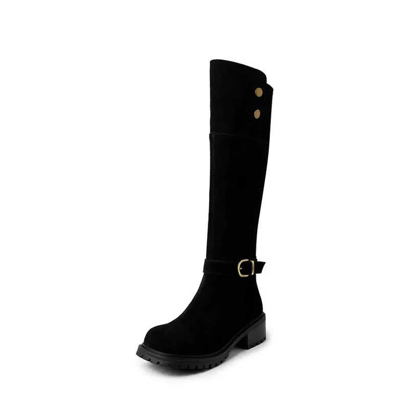 Vintage western cowboy boots popular new versatile stacking boots matte summer thin boots