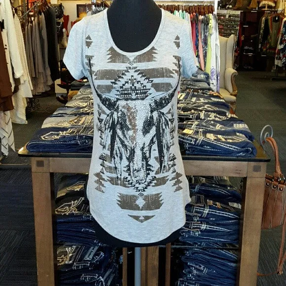Vocal | Aztec Bull Skull w/ Swarovski Crystals