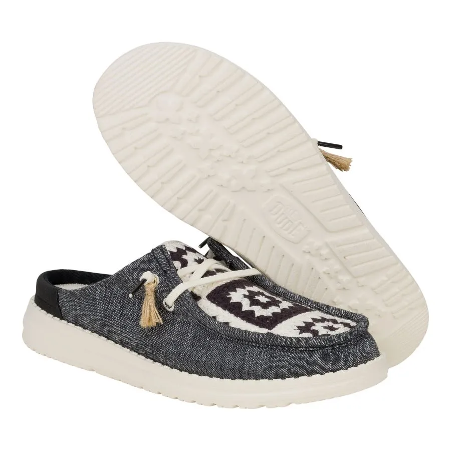 Wendy Slip Cottage Crochet - Black/Multi