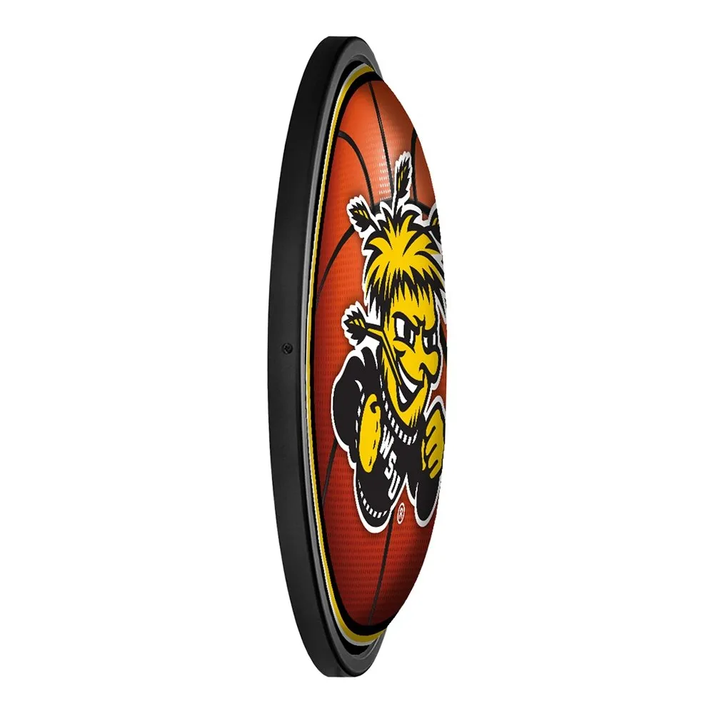 Wichita State Shockers: Basketball - Round Slimline Lighted Wall Sign