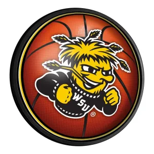 Wichita State Shockers: Basketball - Round Slimline Lighted Wall Sign