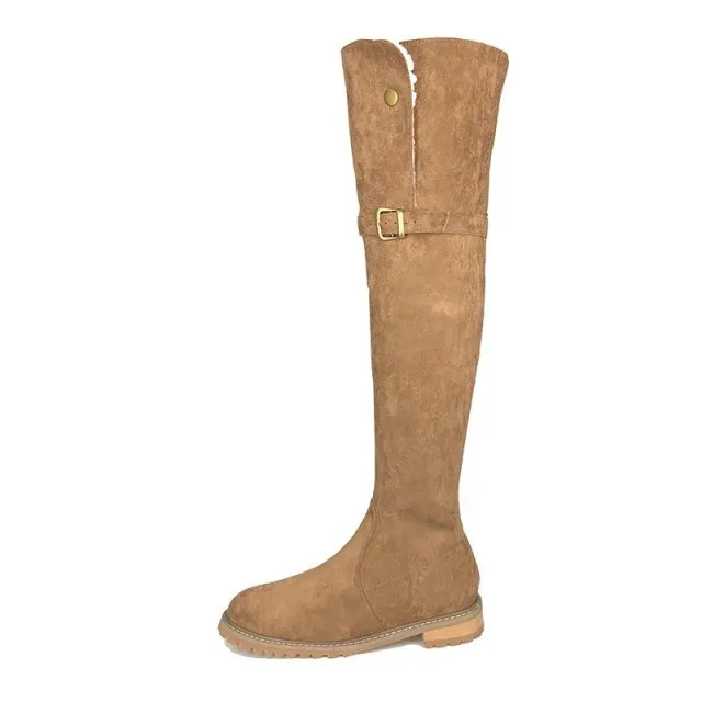 Women Winter Thicken Warm Motorcycle Bikers Boots