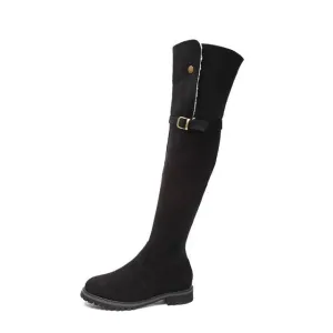 Women Winter Thicken Warm Motorcycle Bikers Boots