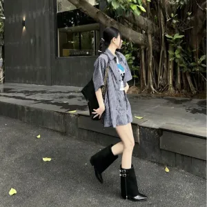 Women's rough and versatile cowboy boots