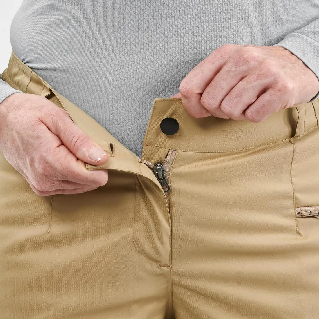 WOMEN’S  WARM SKI TROUSERS - 100 - BEIGE