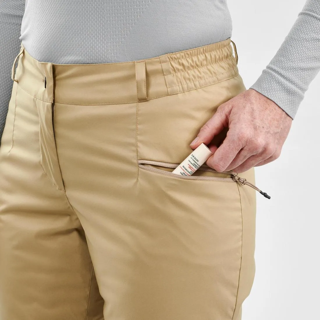 WOMEN’S  WARM SKI TROUSERS - 100 - BEIGE