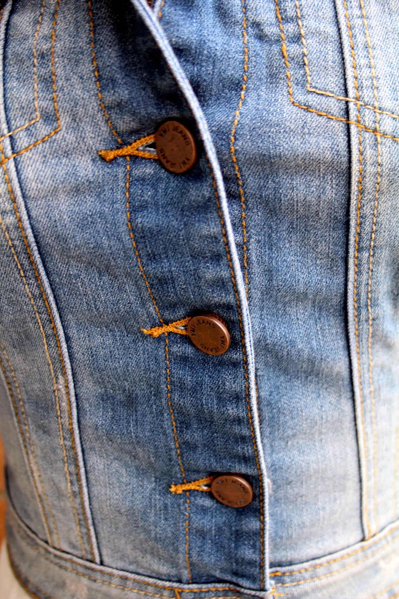 YMI | Denim Cropped Vest
